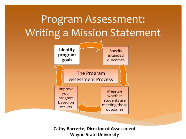 Program Assessment:  Writing a Mission Statement