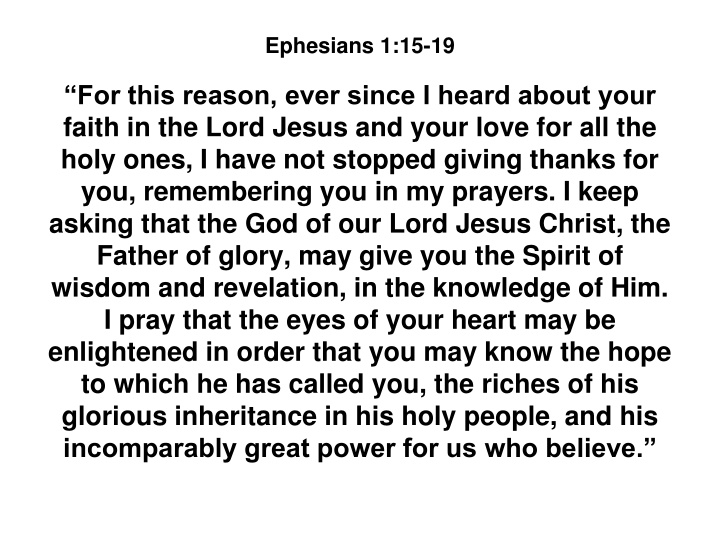 Prayer for Wisdom, Revelation & Enlightenment