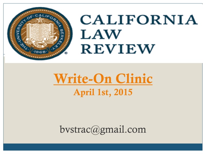 Write-On Clinic Details and Tips