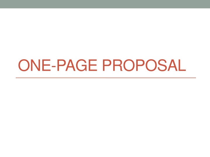 Proposal Writing for Scientific Research