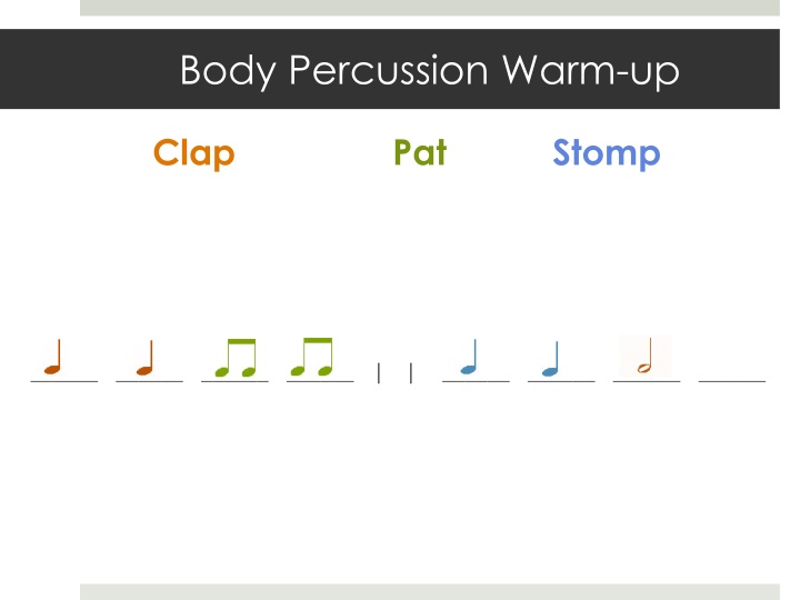 Body Percussion Warm-up: Learn Rhythms and Beats