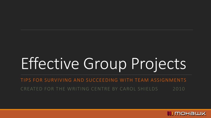 Effective Group Projects