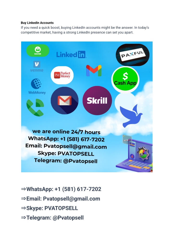 buy linkedin accounts if you need a quick boost n.w