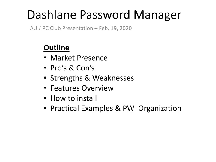 Dashlane Password Manager