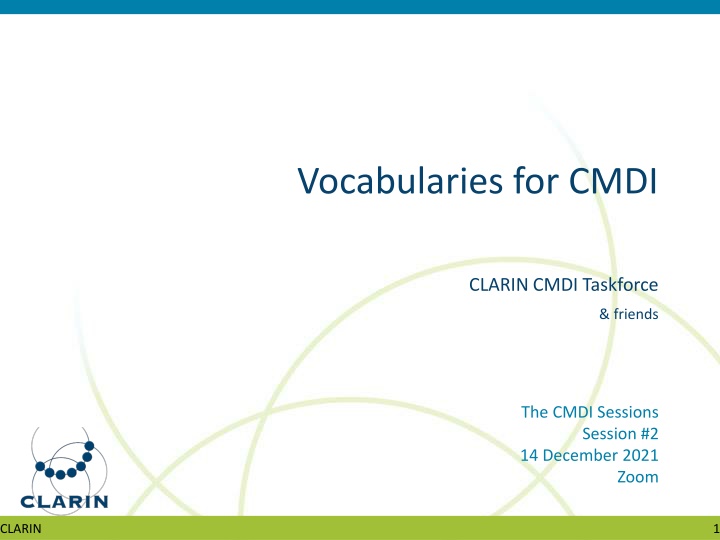 Vocabularies for CMDI