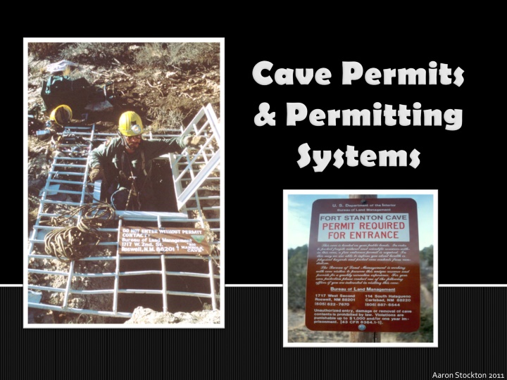Cave Permits and Access Control