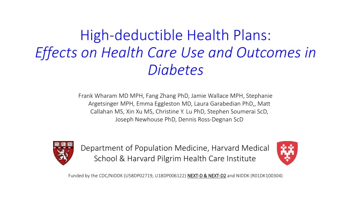 Effects of High-Deductible Health Plans on Diabetes Outcomes