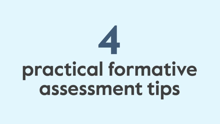 Practical Formative Assessment Strategies