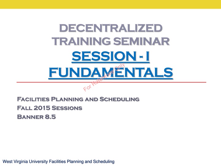 Facilities Planning and Scheduling Fundamentals