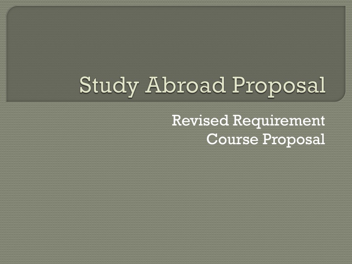 Revised Bachelor's Degree Requirements