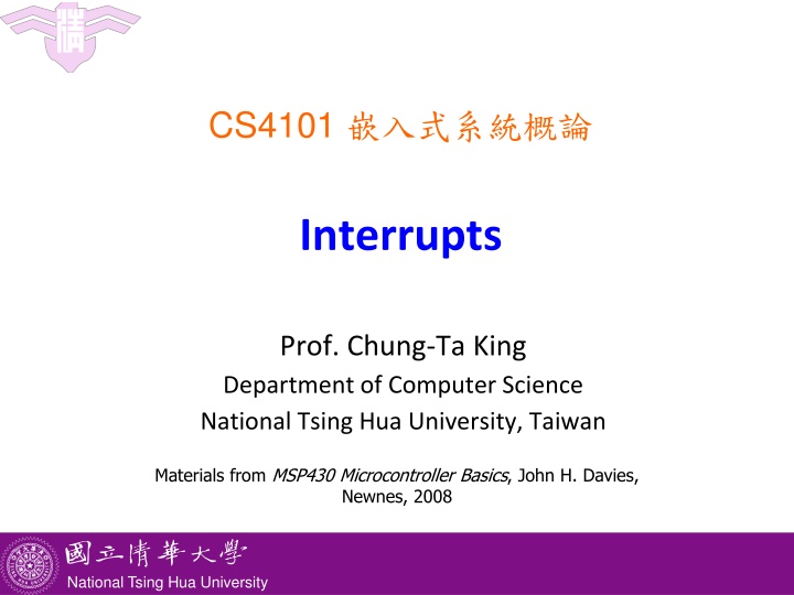 Interrupts in MSP430 Microcontroller