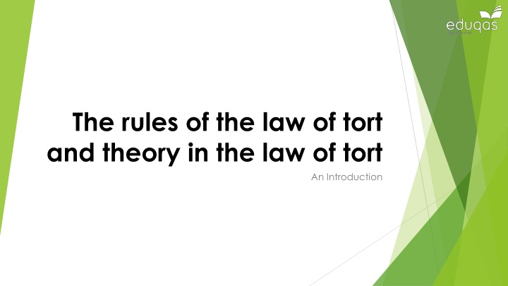 Introduction to Law of Tort: Origins, Purpose, and Concepts
