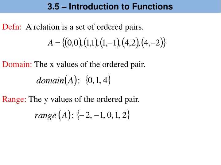 Functions in Mathematics