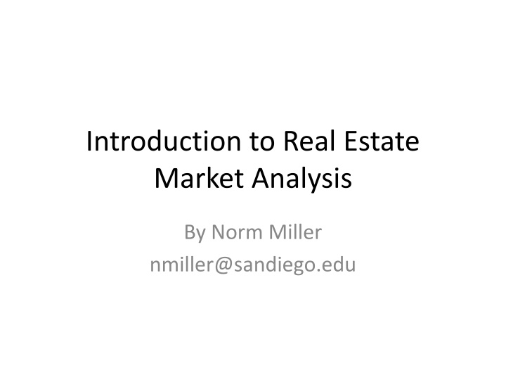 Real Estate Market Analysis Essentials