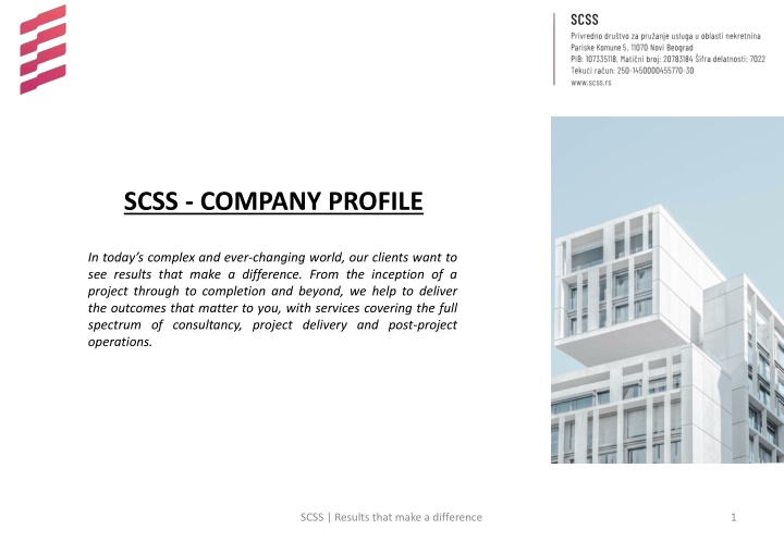 SCSS - COMPANY PROFILE