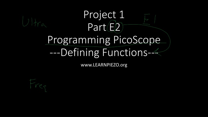 Programming PicoScope: Defining Functions