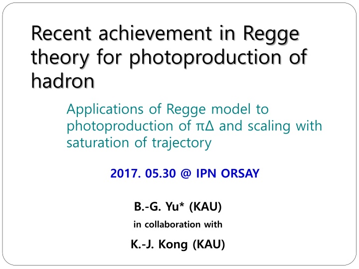 Recent Achievement in Regge Theory for Photoproduction of Hadron Applications
