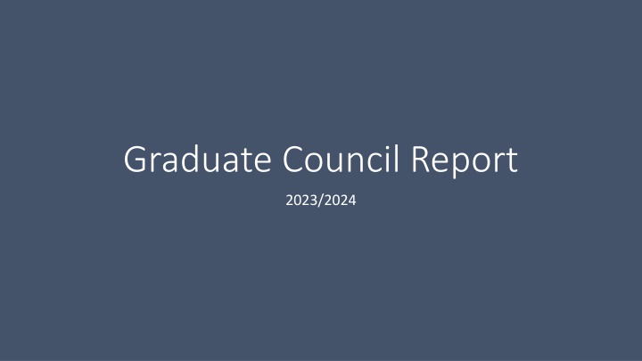 Graduate Council Report
