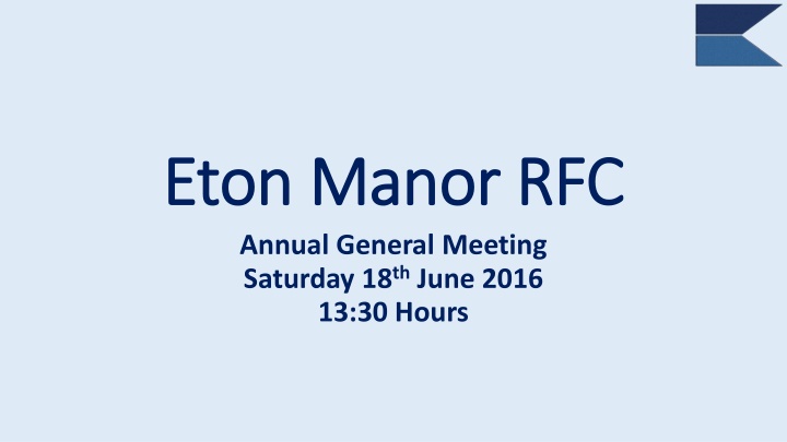 Eton Manor RFC Eton Manor RFC