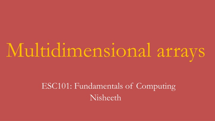 Multidimensional arrays