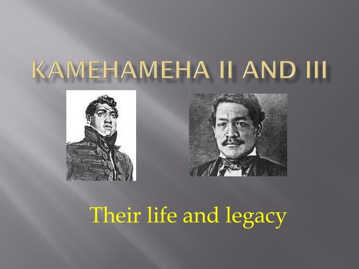 Their Life and Legacy: Insights into Liholiho's Reign