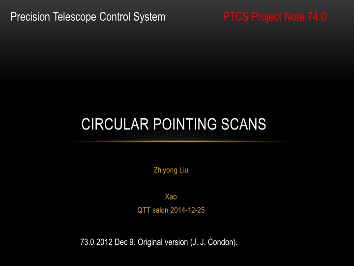 CIRCULAR POINTING SCANS