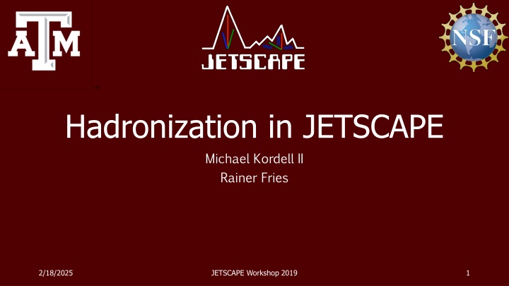 Hadronization in JETSCAPE