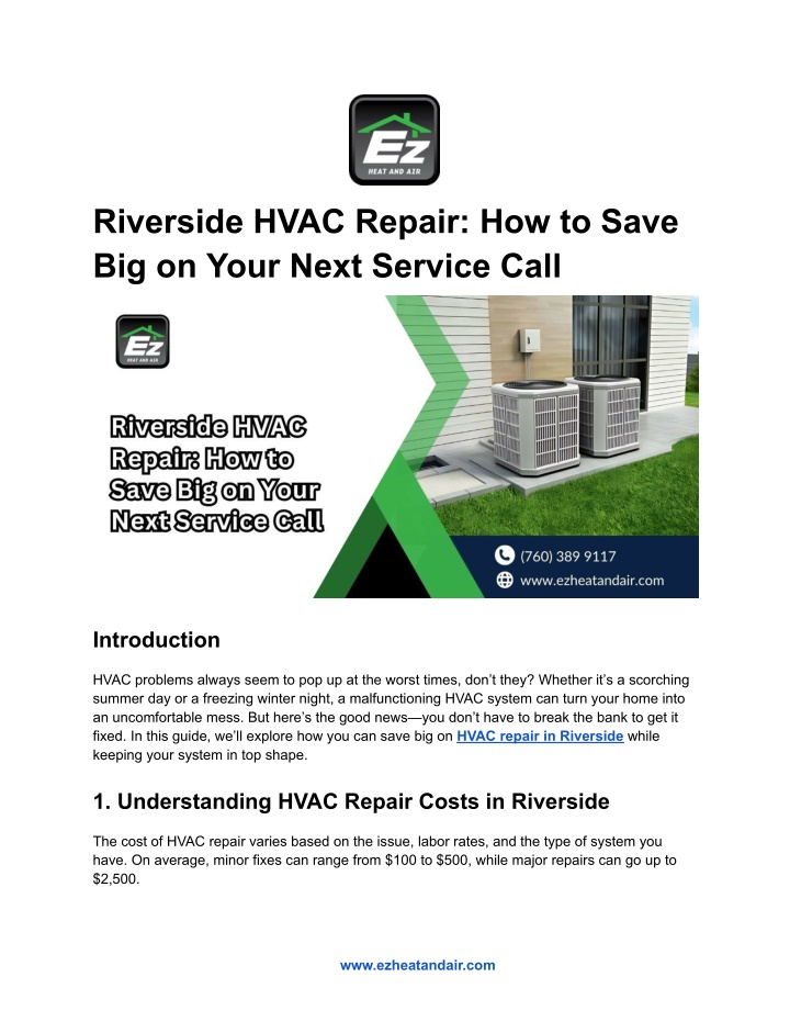 riverside hvac repair how to save big on your n.w