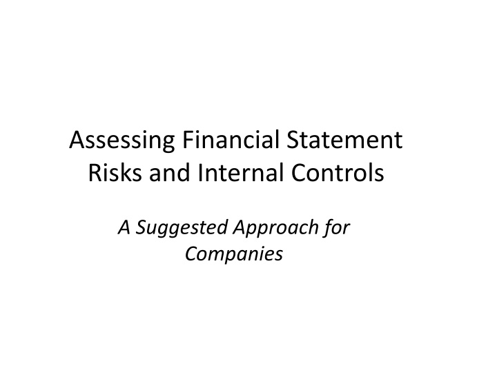 Assessing Financial Statement Risks
