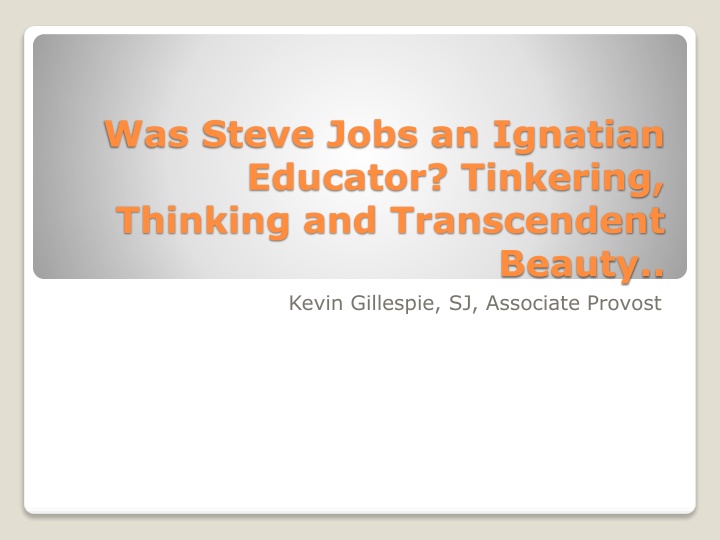 Steve Jobs: Innovator and Visionary