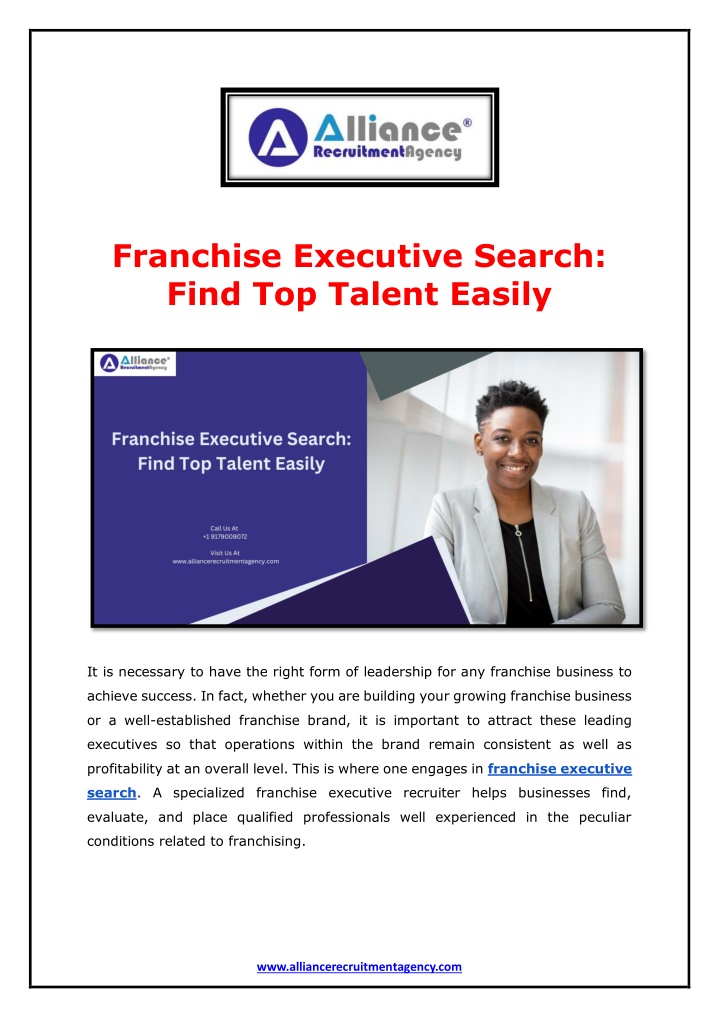 franchise executive search find top talent easily n.w