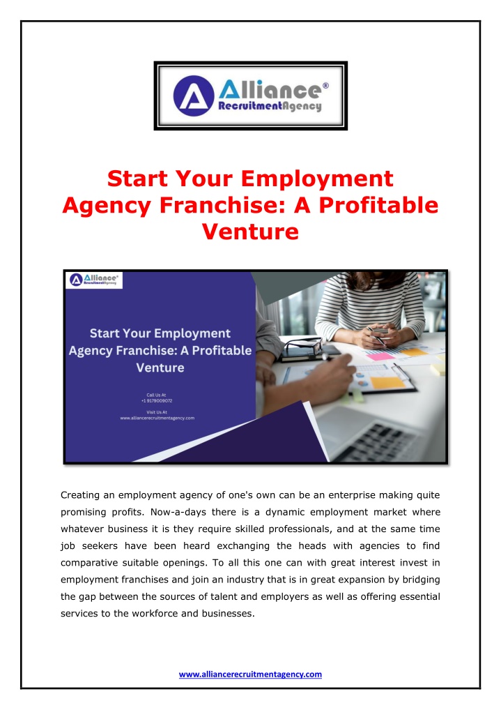 start your employment agency franchise n.w