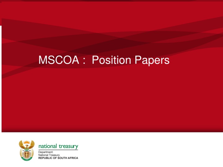 MSCOA :  Position Papers