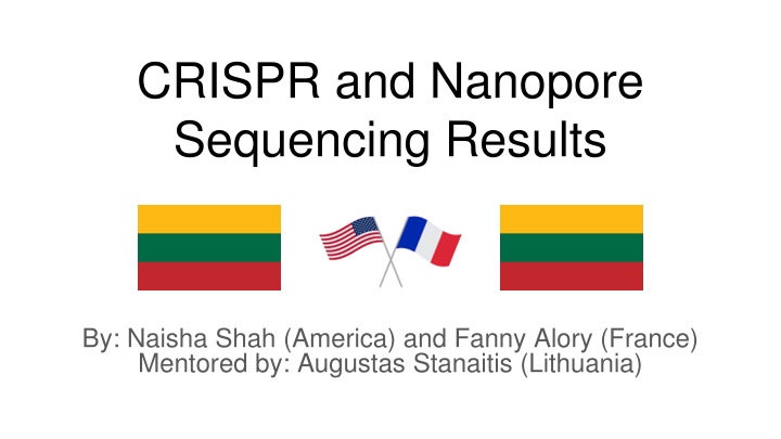CRISPR and Nanopore Sequencing Study Results