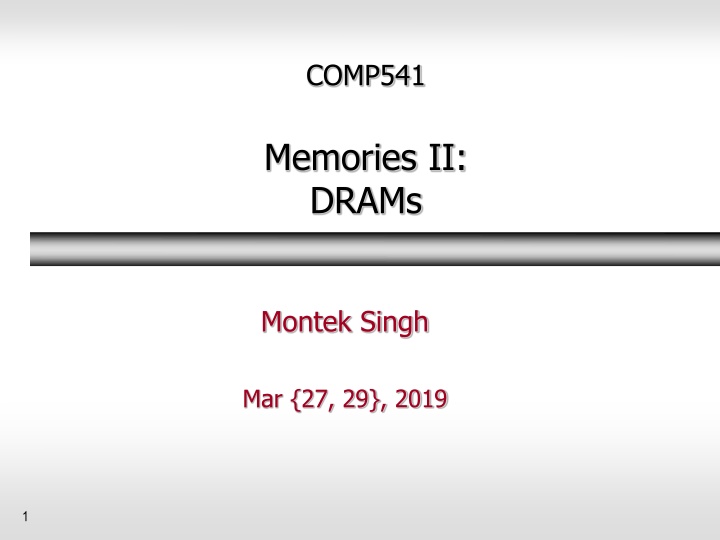DRAMs: Lightweight Memory Technology Overview
