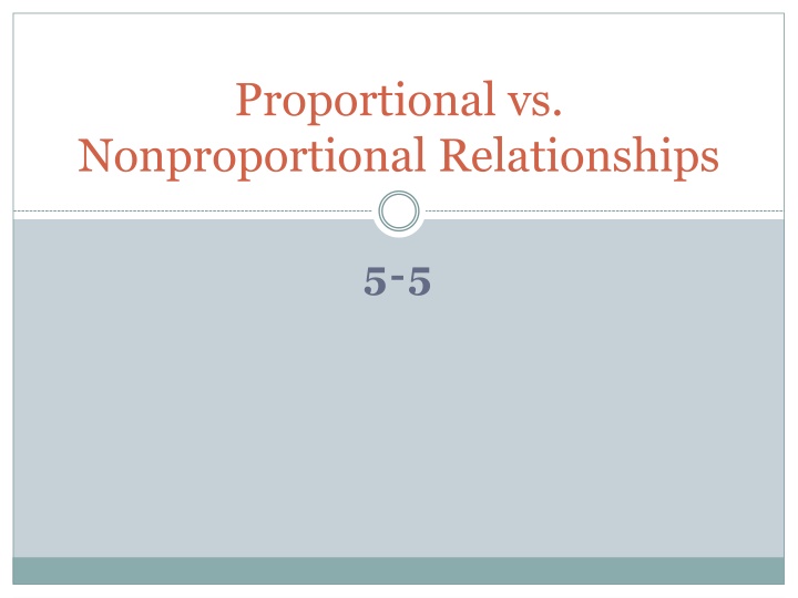 Proportional vs. Nonproportional Relationships Explained