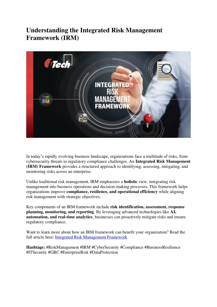 understanding the integrated risk management n.w