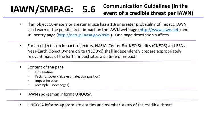 Communication Guidelines for Credible Threat Response