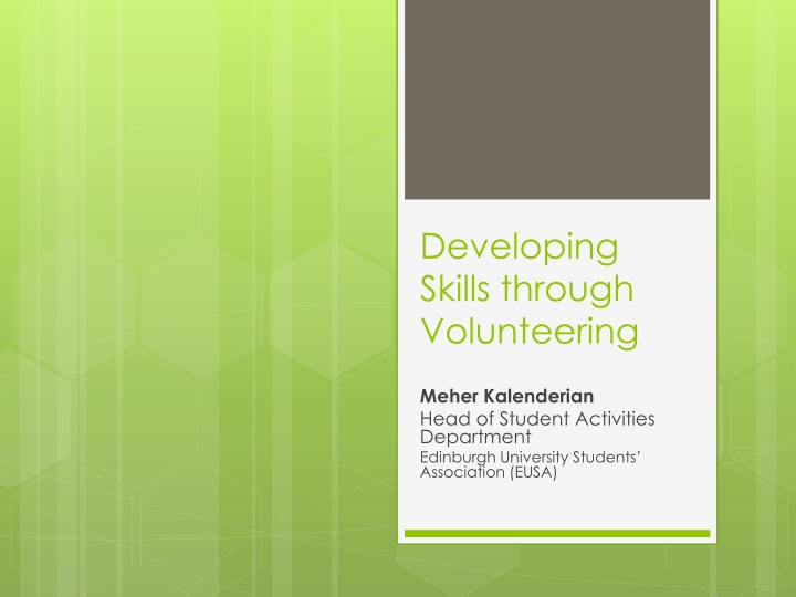 Developing  Skills through  Volunteering