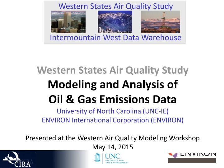 Western States Air Quality Study: Emissions Data and Analysis