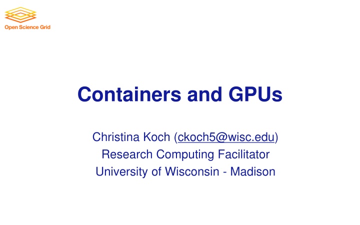 Containers and GPUs