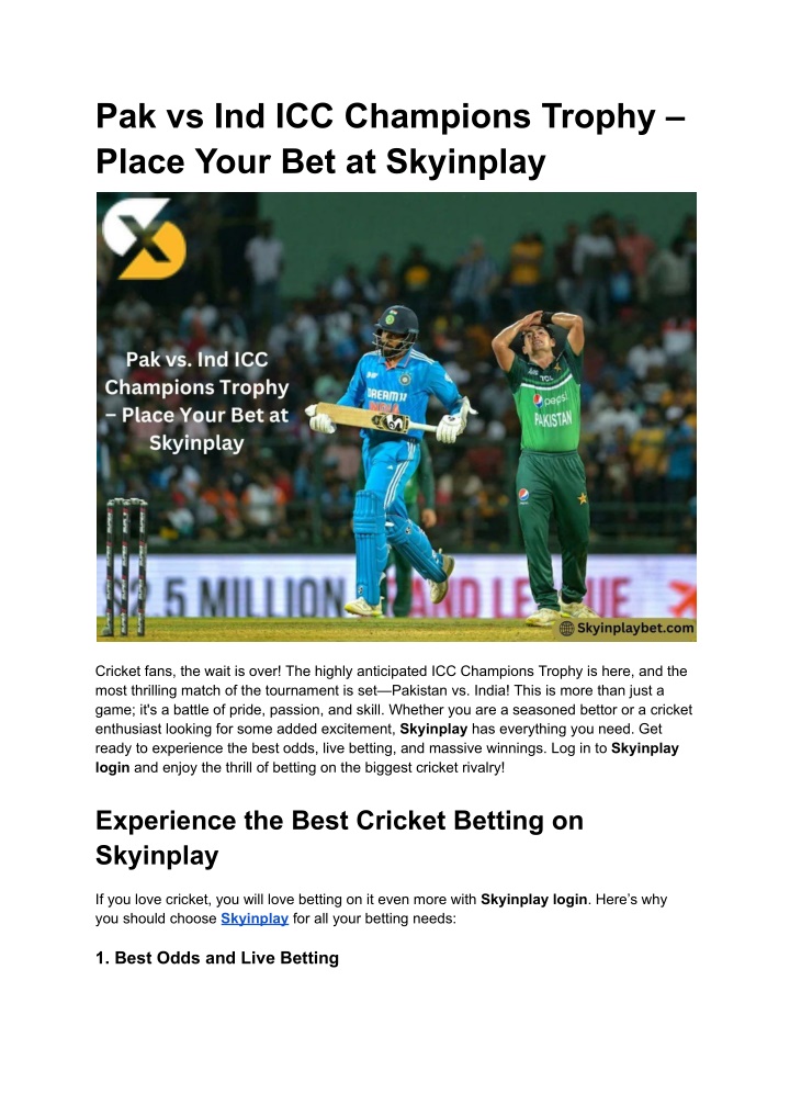 pak vs ind icc champions trophy place your n.w