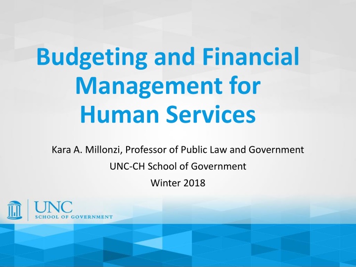 Budgeting and Financial Management for Human Services: Structure and Oversight