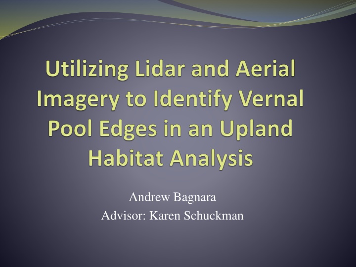 Utilizing Remote Sensing for Identifying Vernal Pools in Cape Cod