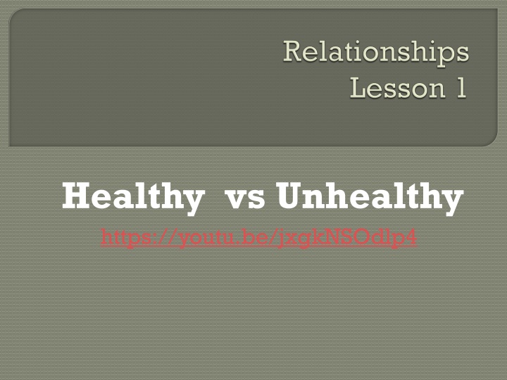 Healthy  vs Unhealthy