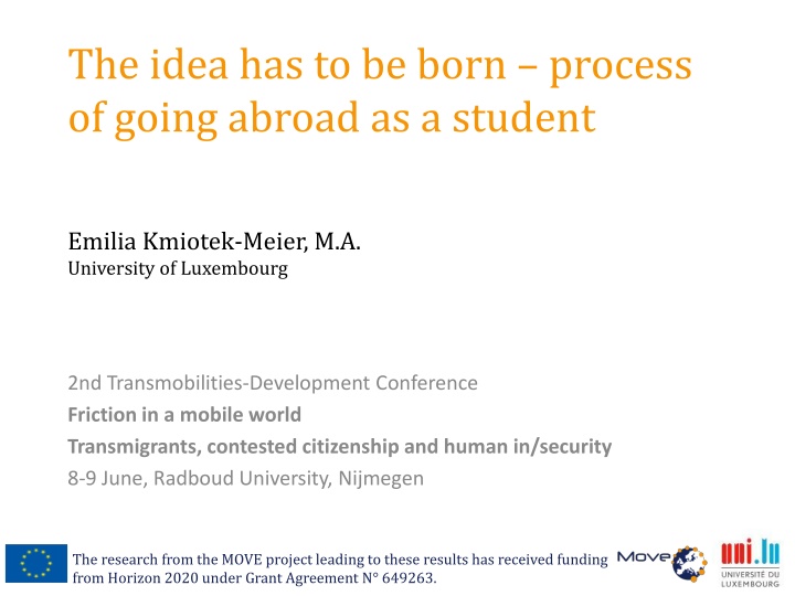 Student Mobility and Transnational Experiences