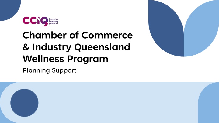 Business Wellness Program Planning Support