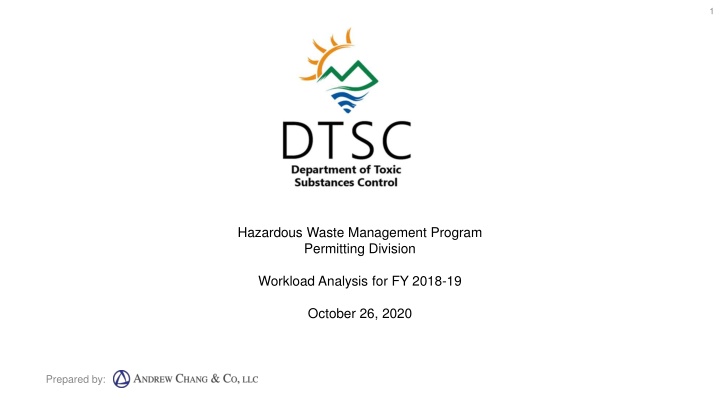 Hazardous Waste Management Program Analysis FY 2018-19