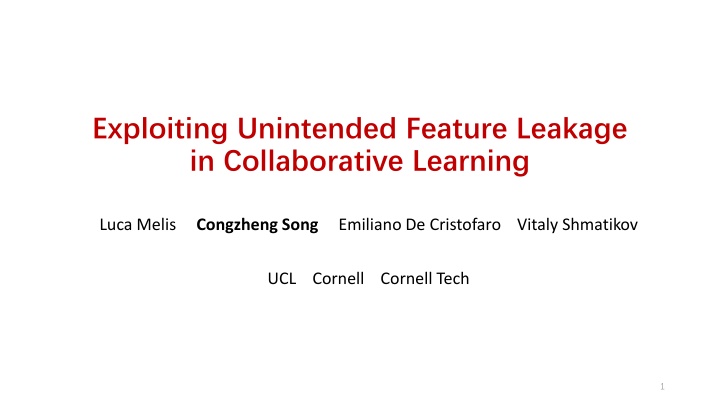 Exploiting Unintended Feature Leakage in Collaborative Learning