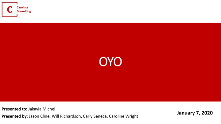 Carolina Consulting OYO Strategy Analysis